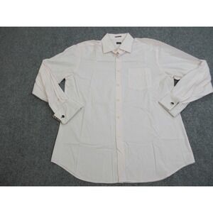 Paul Smith Dress Shirt Mens 18.5 Pink French Cuff Long Sleeve Made In Italy